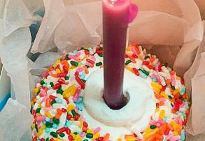 Birthday Cupcake With Candle In Box